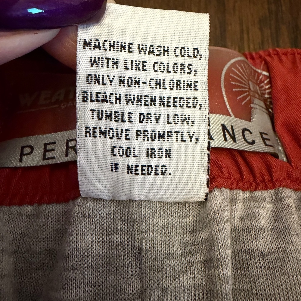 Weatherproof Performance Red Pants, Line Elastic waistband cuffs, Size Medium - Picture 11 of 15
